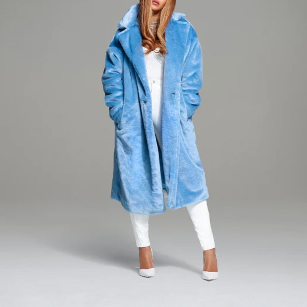 Ivy Park x Adidas faux fur coat